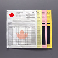 Carbonless NCR Forms Printing 4-Part 8.5"x14" 1-Side Full Colour - NCR Print Canada