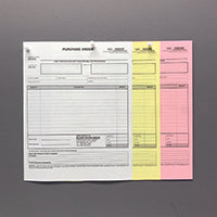 Carbonless NCR Forms Printing 3-Part 8.5"x11" 1-Side Grayscale - NCR Print Canada