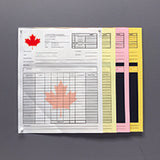 Carbonless NCR Forms Printing 4-Part 8.5"x11" 2-Side Full Colour - NCR Print Canada